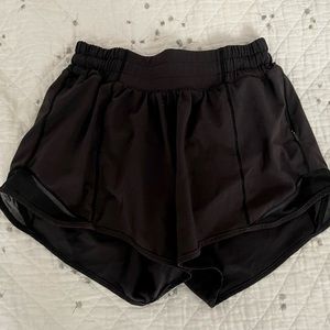 Black Lululemon running shorts
